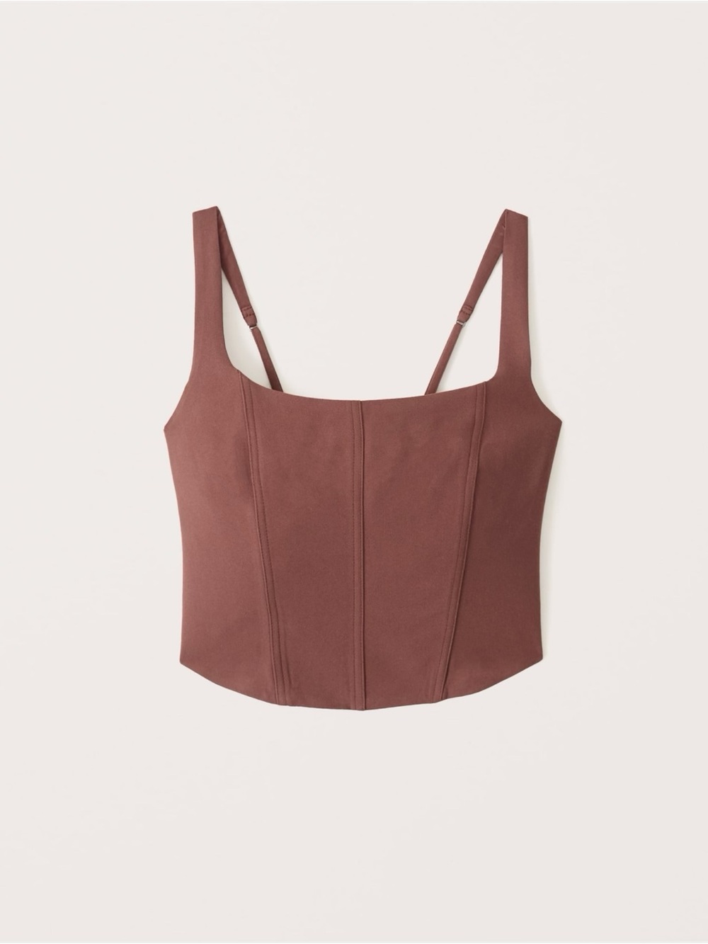 nwt abercrombie cropped corset rust red tank - Picture 3 of 7